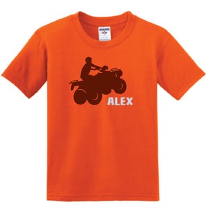 Personalized ATV t shirt, boy 4 wheeler shirt with name image 3