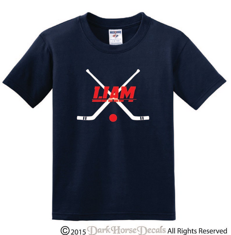 Personalized Hockey Tshirt Youth Boy Shirt With Name Etsy