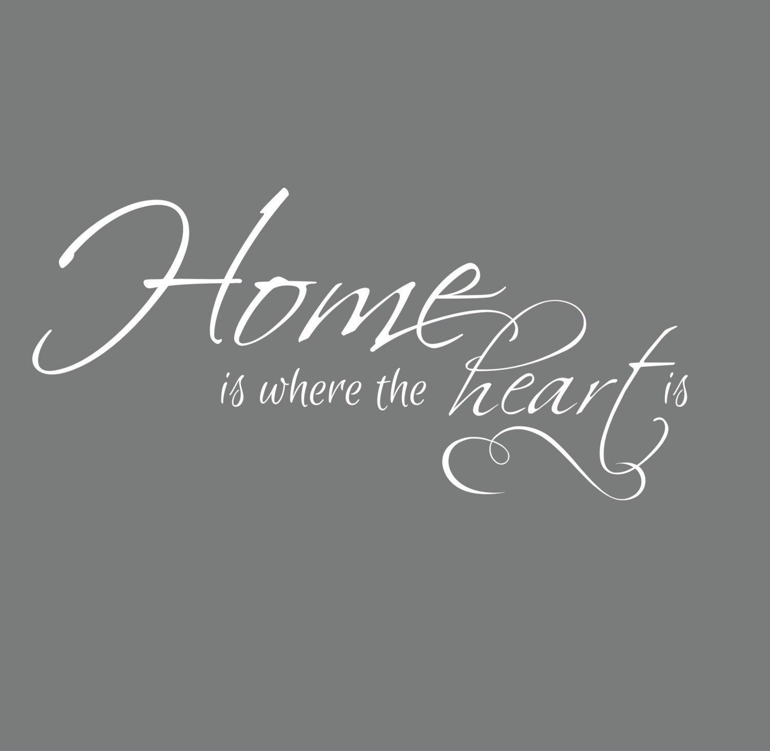 Home is Where the Heart is Wall Decal Etsy