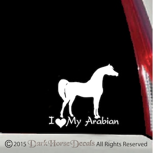 I Love My Arabian-Horse Vinyl Vehicle or Trailer Decal - Indoor/Outdoor Sticker