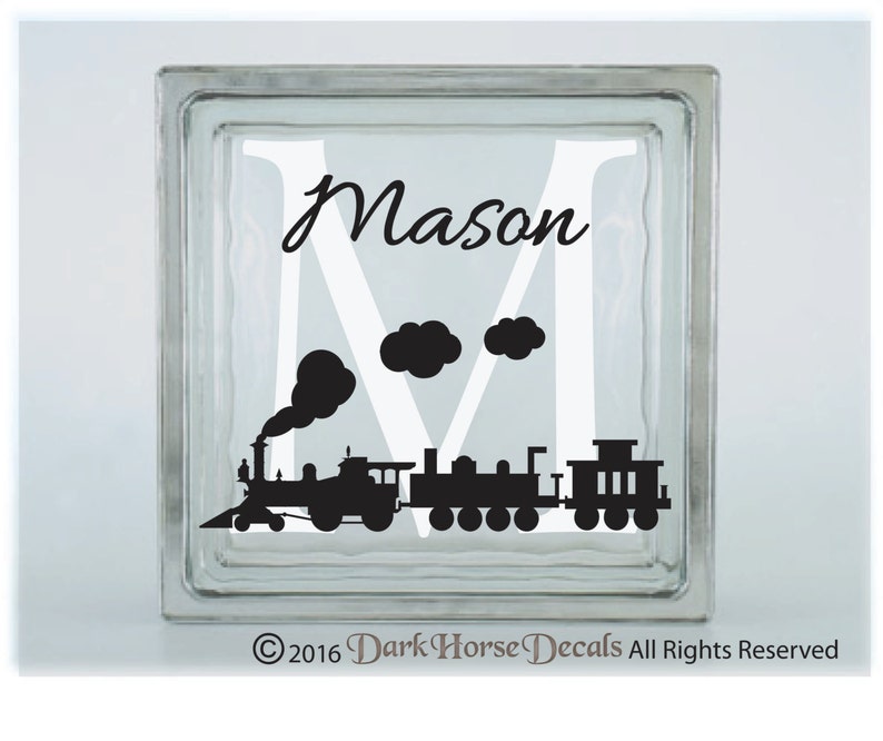 Personalized Train Decal for Glass Block / Vinyl Decal Etsy