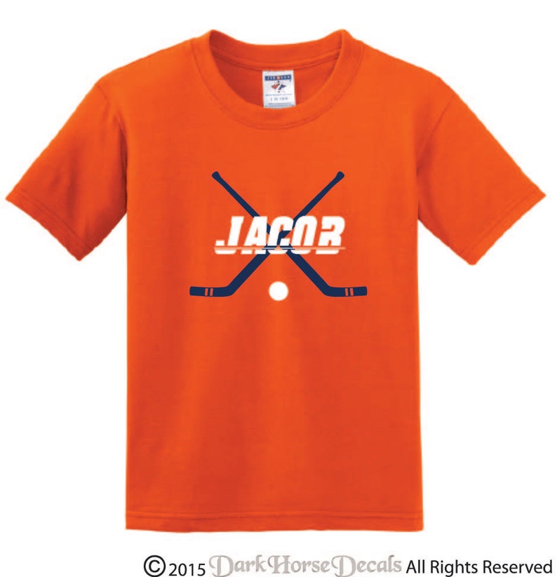 Personalized Hockey Tshirt Youth Boy Shirt With Name Etsy