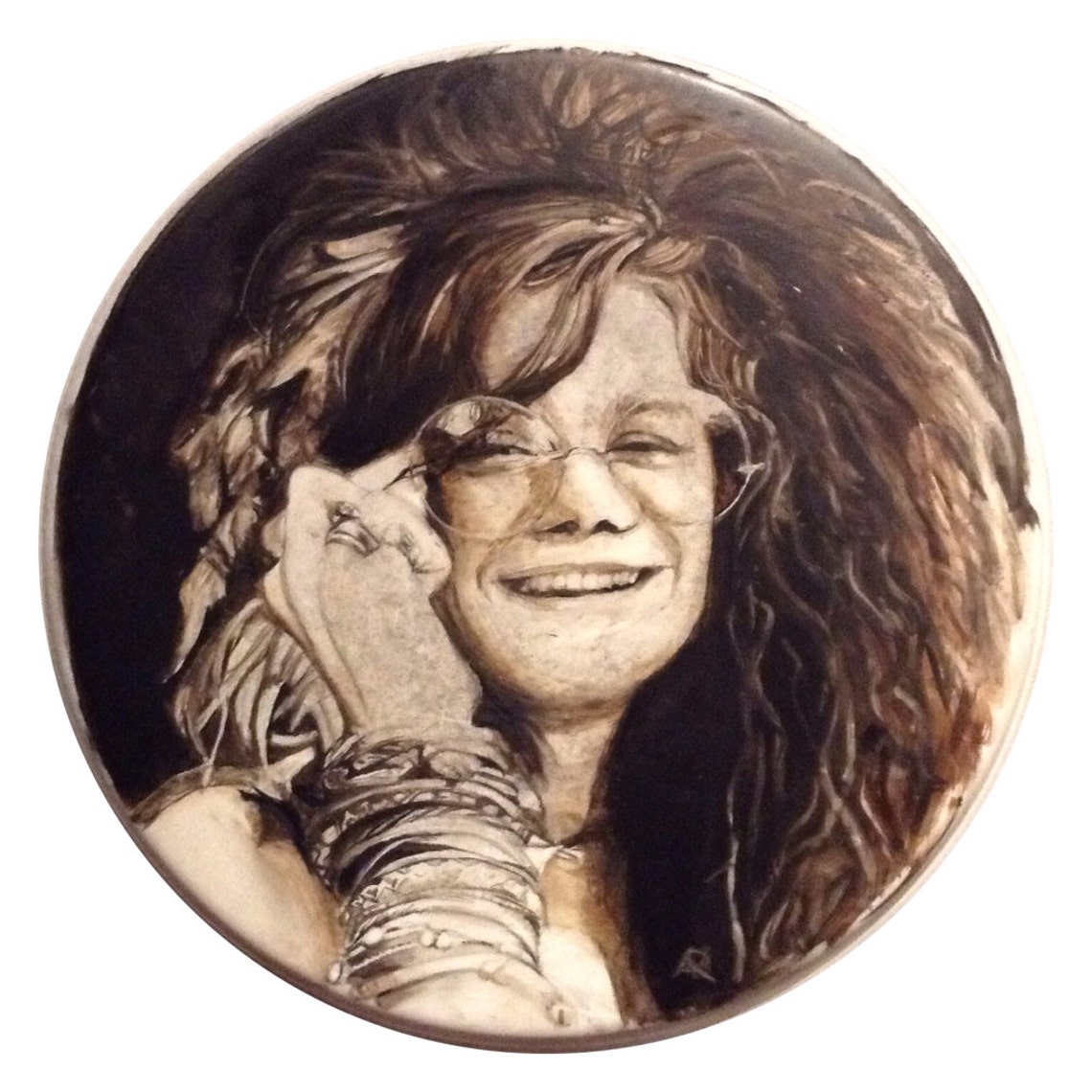 Janis Joplin on Used Drumhead Music Lover, Repurposed Drum Head, Original Oil Painting Etsy