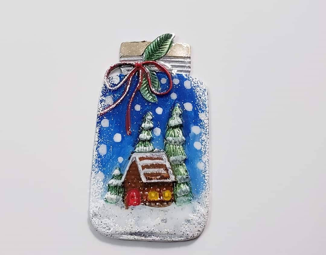 Christmas Jar Needle Minder Etsy