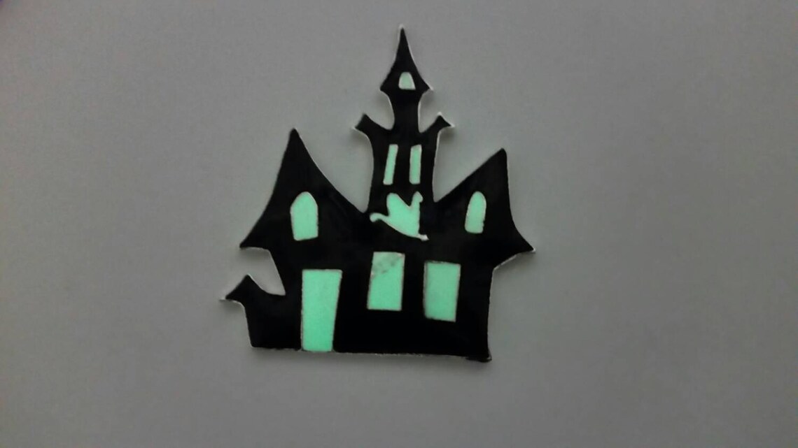Glow in the Dark Haunted House Needle Minder Etsy