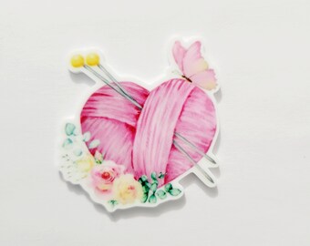 Knitting Heart Needle Minder