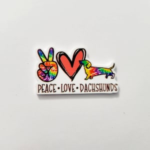 Peace-Love-Dachshund Dog Needle Minder