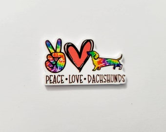 Peace-Love-Dachshund Dog Needle Minder