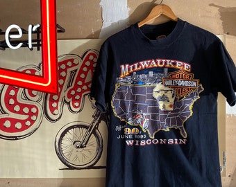 1993 Vintage Harley-Davidson Eagle Shirt Sz S T Shirt Made in U.S.A.