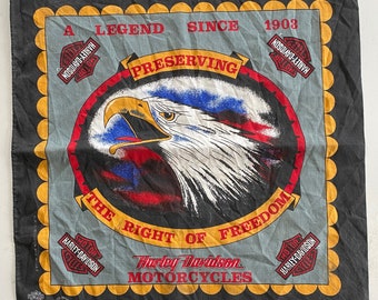 Harley Davidson Preserving The Right Of Freedom Bandana Vintage