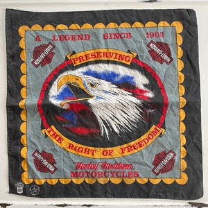 Harley Davidson Preserving The Right Of Freedom Bandana Vintage