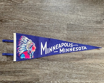 Minneapolis, Minnesota Indian Chief Pennant