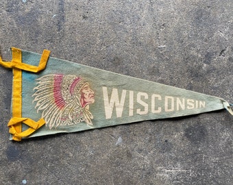 Wisconsin Indian Chief Pennant