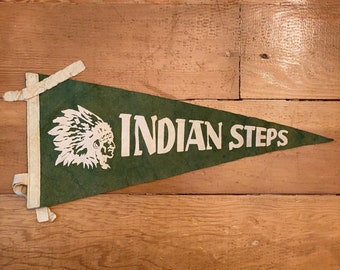 Indian Steps Indian Chief Pennant Vintage