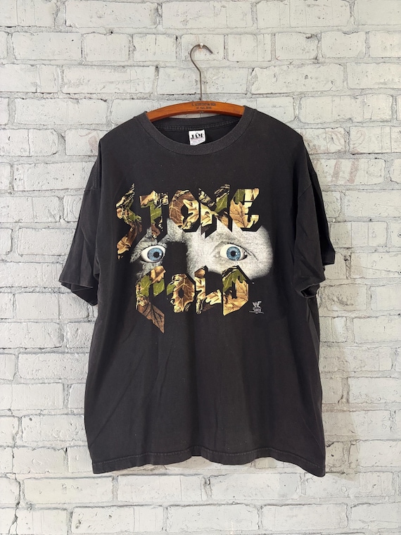 Vintage 1998 Stone Cold Steve Austin Camo 100% Pure Whoop-ass WWF