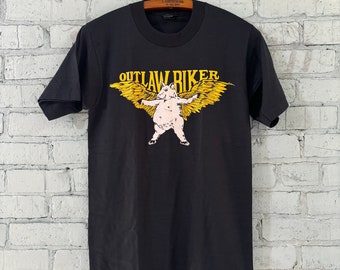 Vintage Outlaw Biker Magazine Hog T Shirt