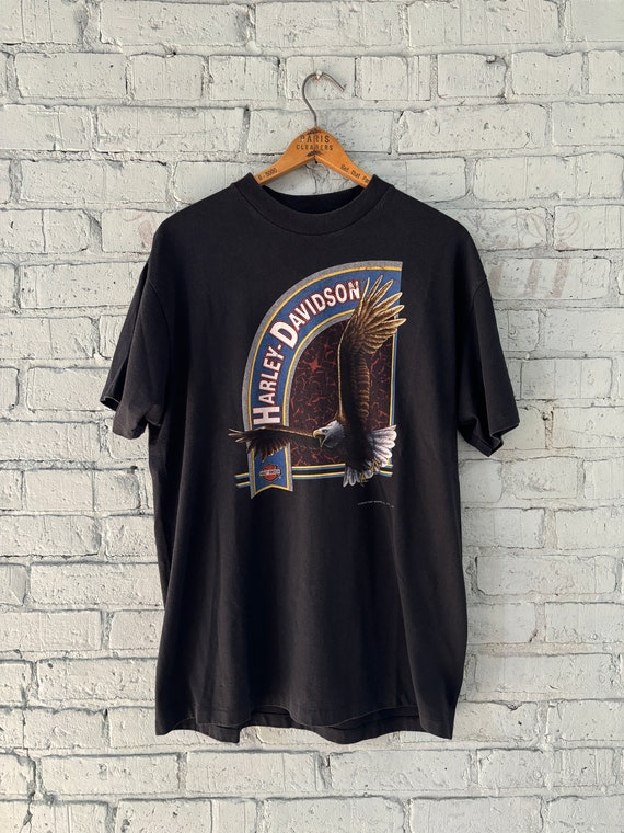 Vintage 1992 3D Emblem Harley Davidson Eagle T Shirt - Etsy Vintage 1992 3D Emblem Harley Davidson Eagle T Shirt - Etsy