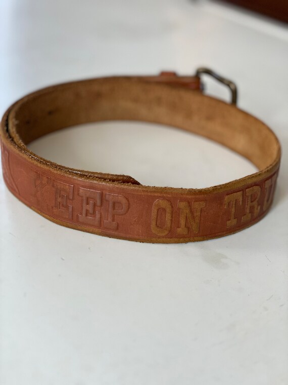 KEEP ON TRUCKIN - Genuine Leather Belt