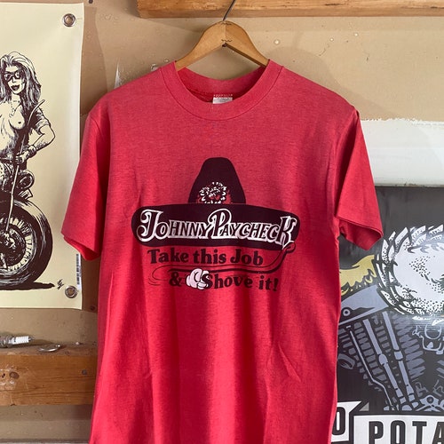 Shops Vintage Johnny Paycheck Take this Job & Shove it!! Shirt Sz M