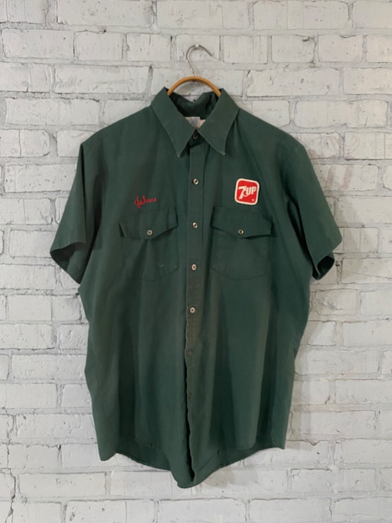 Vintage 7-UP / Squirt Delivery Work Shirt Authenti
