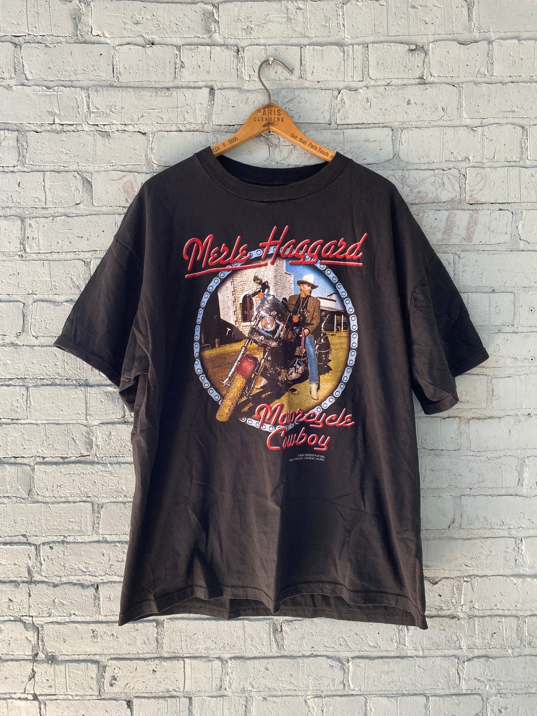Vintage 2000 Merle Haggard Motorcycle Cowboy T Shirt - Etsy