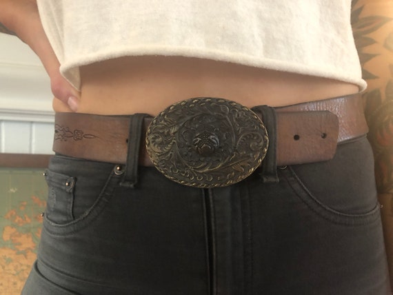 Al Shelton Floral Western Belt Buckle - Etsy display picture 2