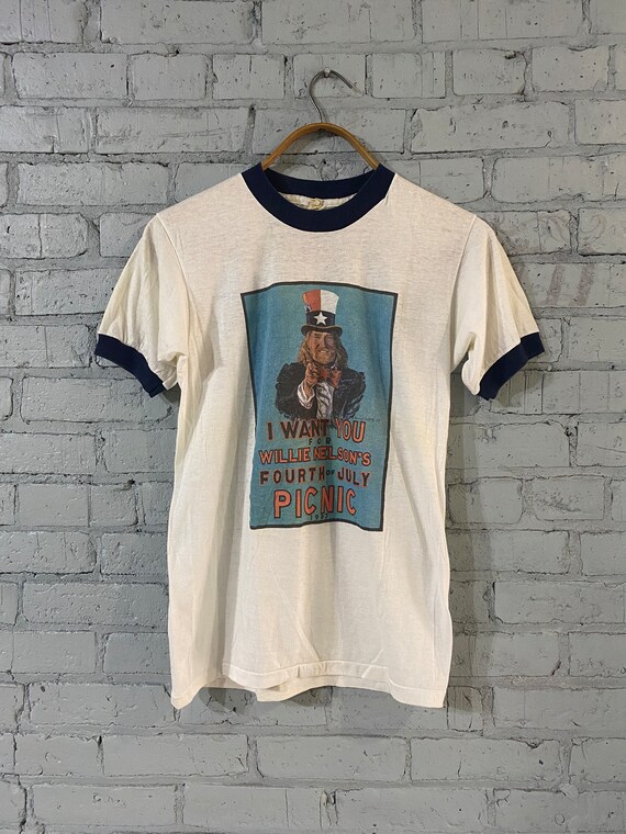 Willie Nelson 1983 Fourth of July Picnic Vintage T