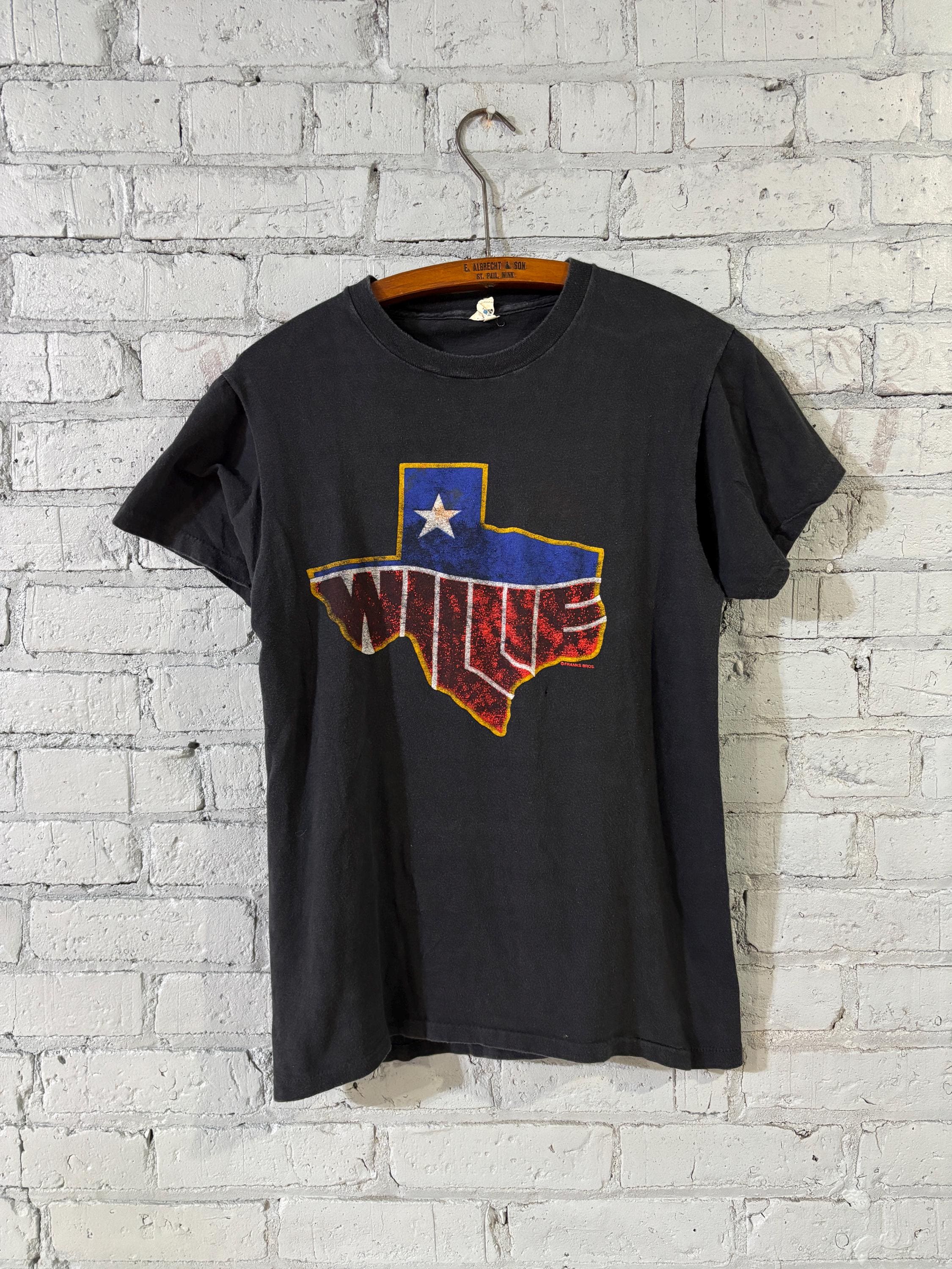 Vintage 80's Willie Nelson Texas T Shirt Finland