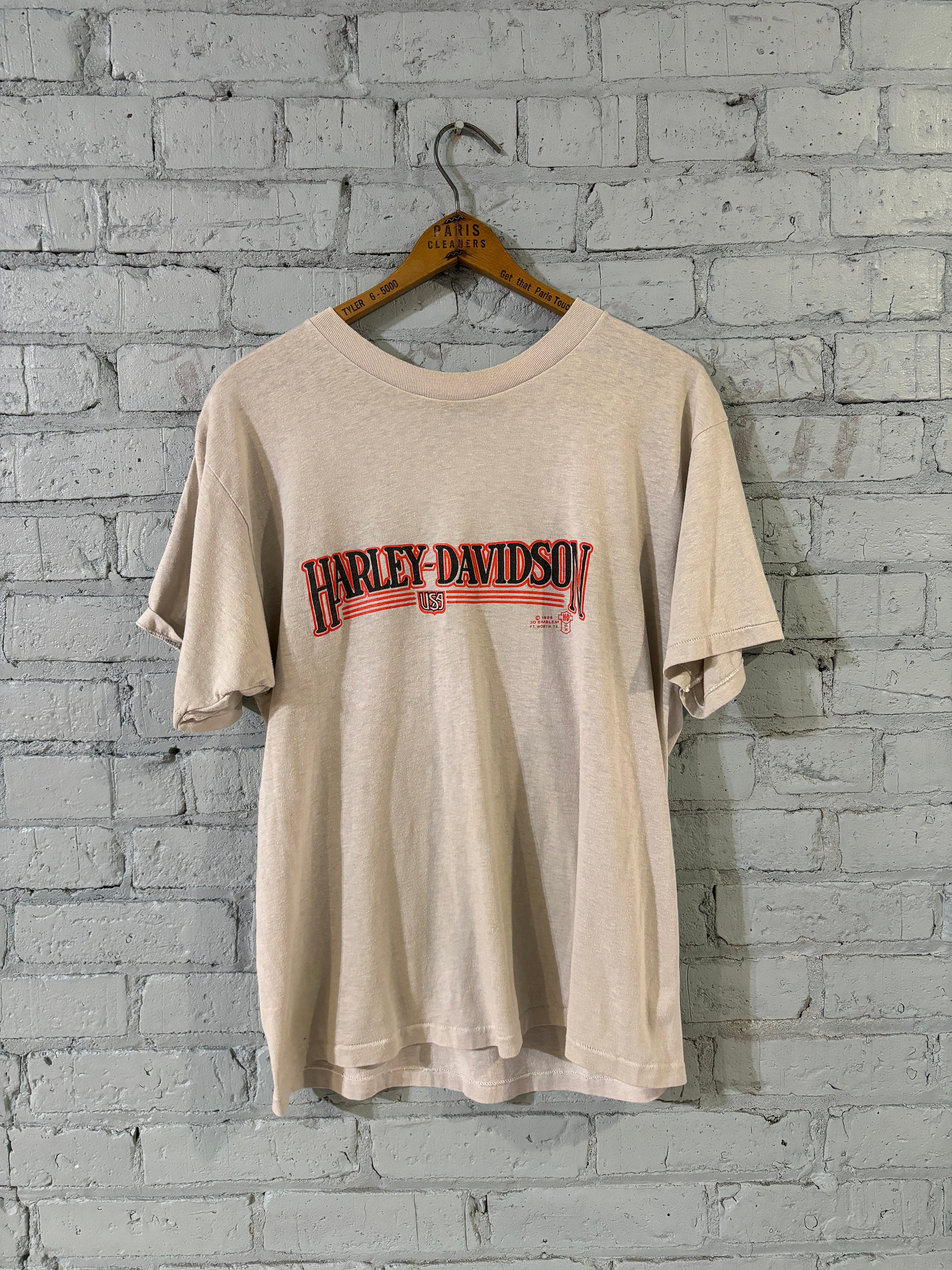 Vintage 3d Emblem Harley Davidson T Shirt 1986 - Etsy