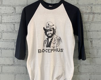 Vintage 1986 Hank Williams Jr Bocephus Whiskey Bent and Hell Bound '86 Shirt