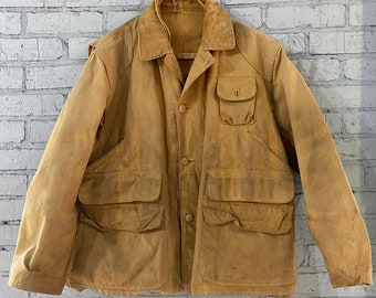 Vintage 1930s 40's Utica Duxbak AERO Field Coat,canvas Hunting