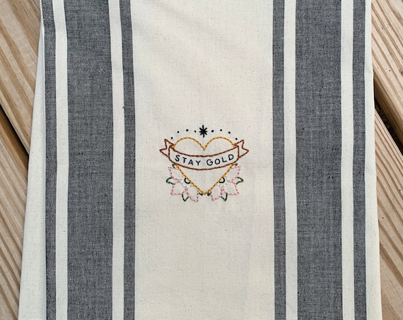 'STAY GOLD' heart tea / kitchen towel