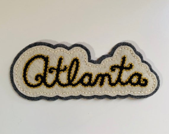 ATLANTA city name cursive patch - customizable