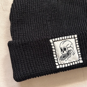 Fast Doll unisex ribbed knit skull beanies Java brown, Cactus green, classic black image 7