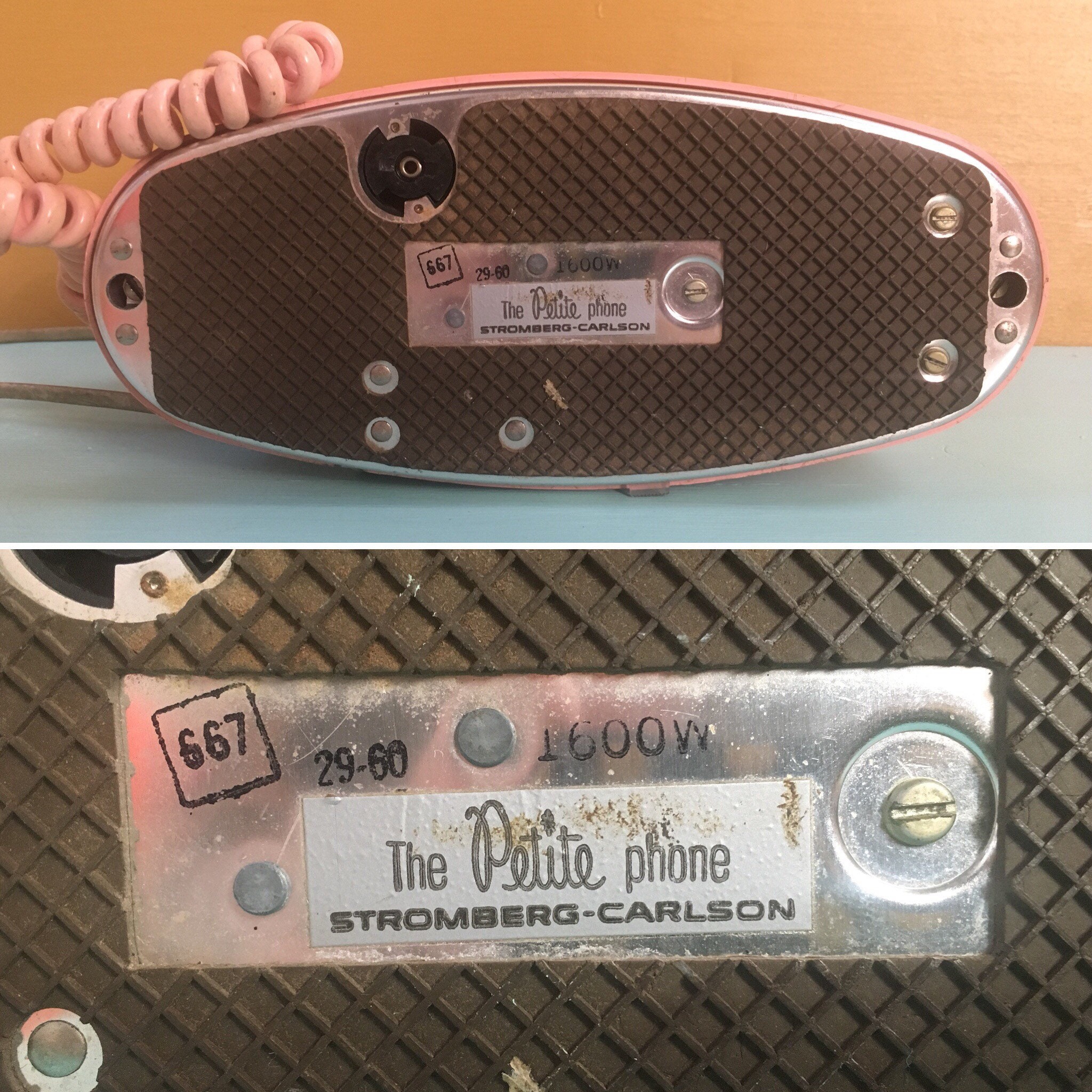 Vintage 1950s Pinup Rockabilly The Petite Phone Light Pepto