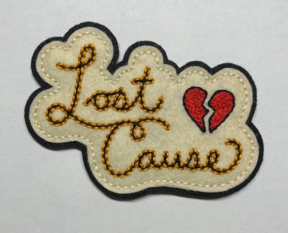 'Lost Cause' red broken heart patch
