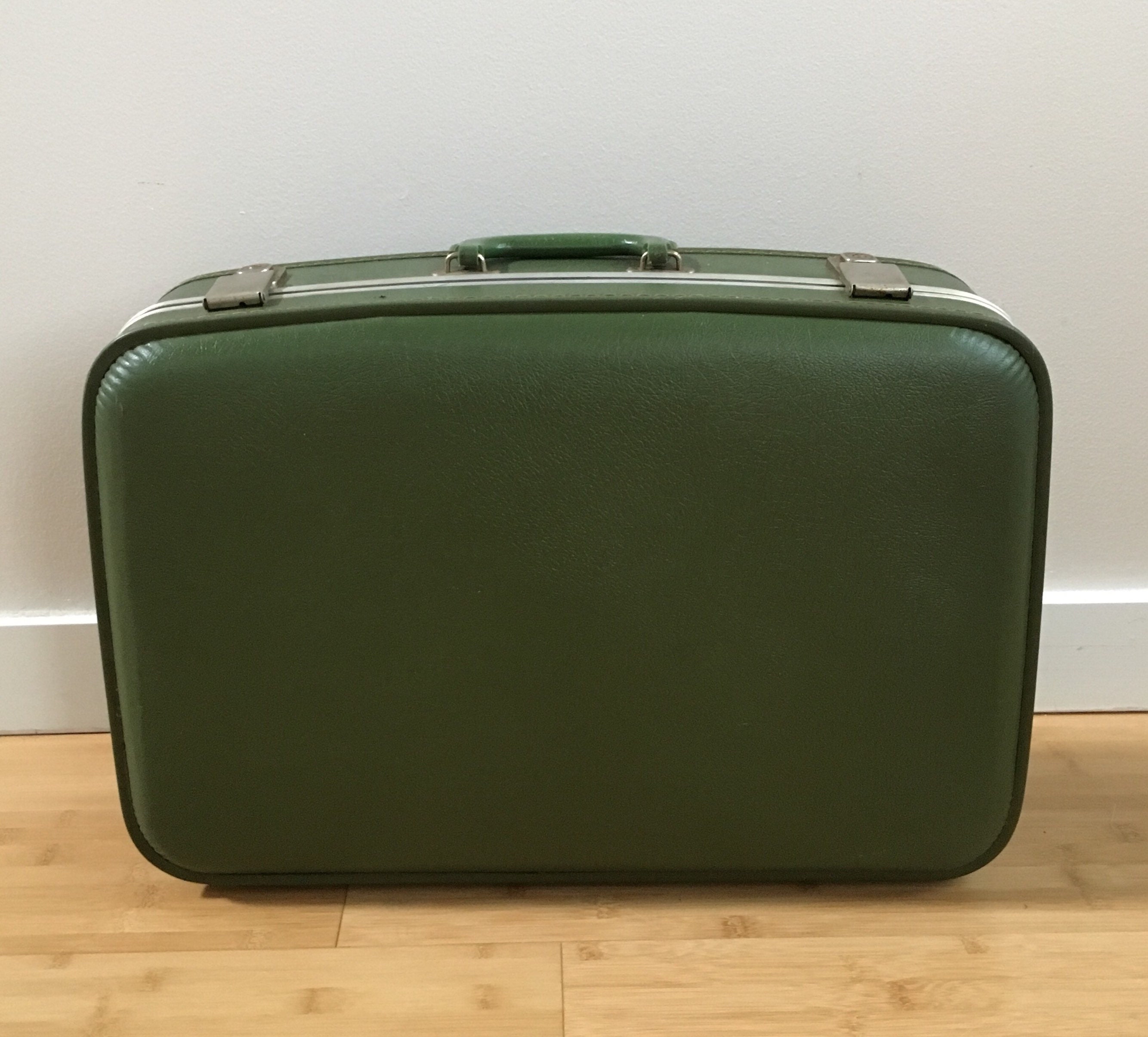 army green suitcase