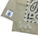 Vintage style custom embroidered cotton paisley bandanas 