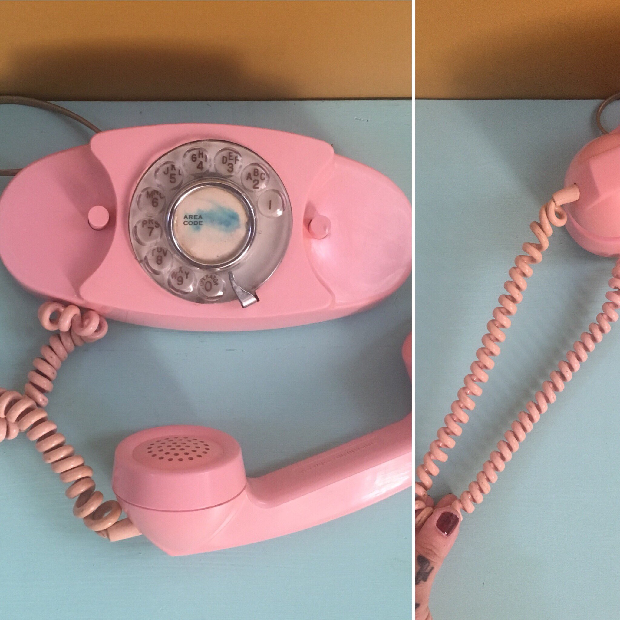 Vintage 1950s Pinup Rockabilly The Petite Phone Light Pepto