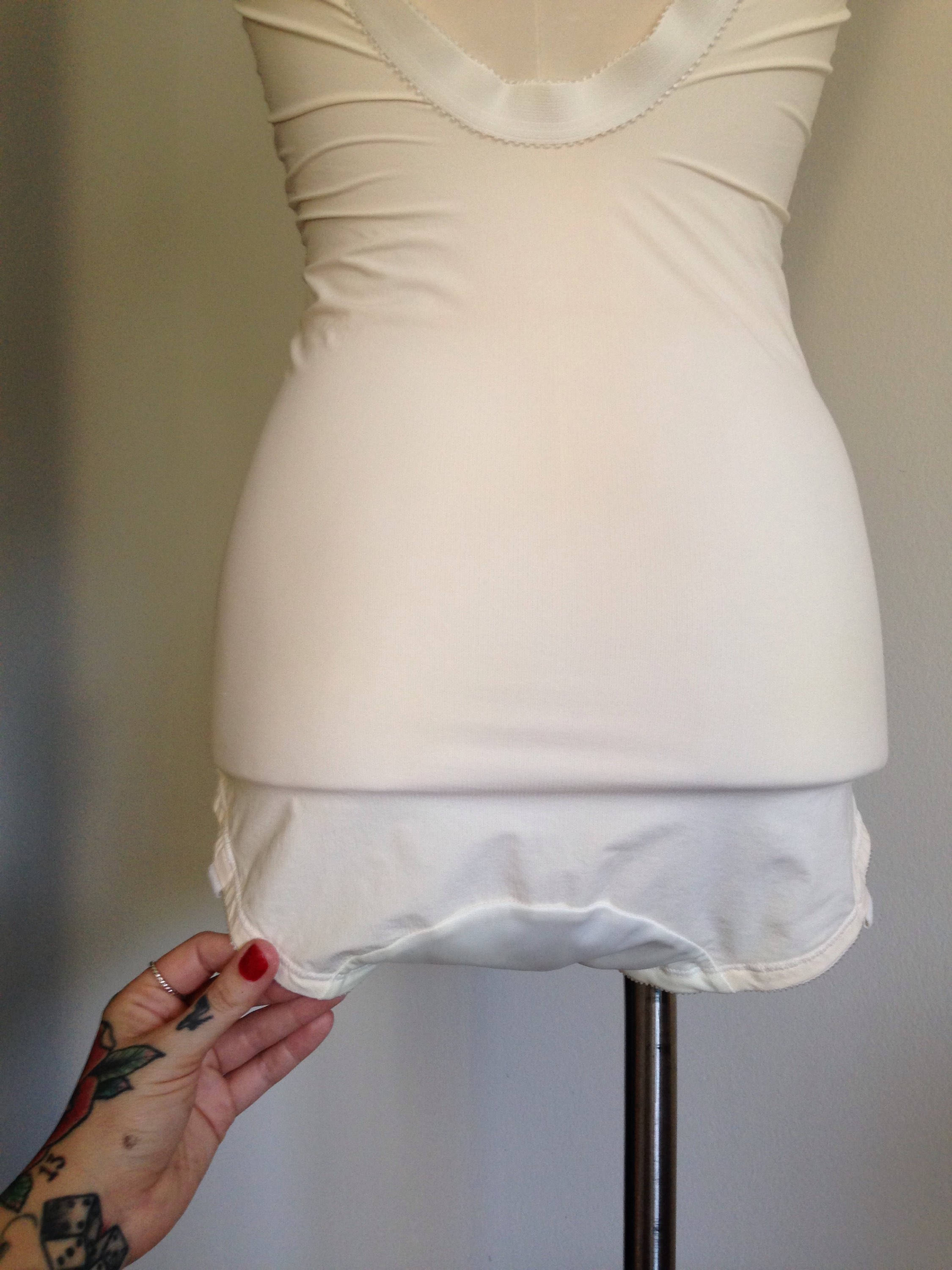 Vintage 1960s white Playtex shapewear / bodysuit