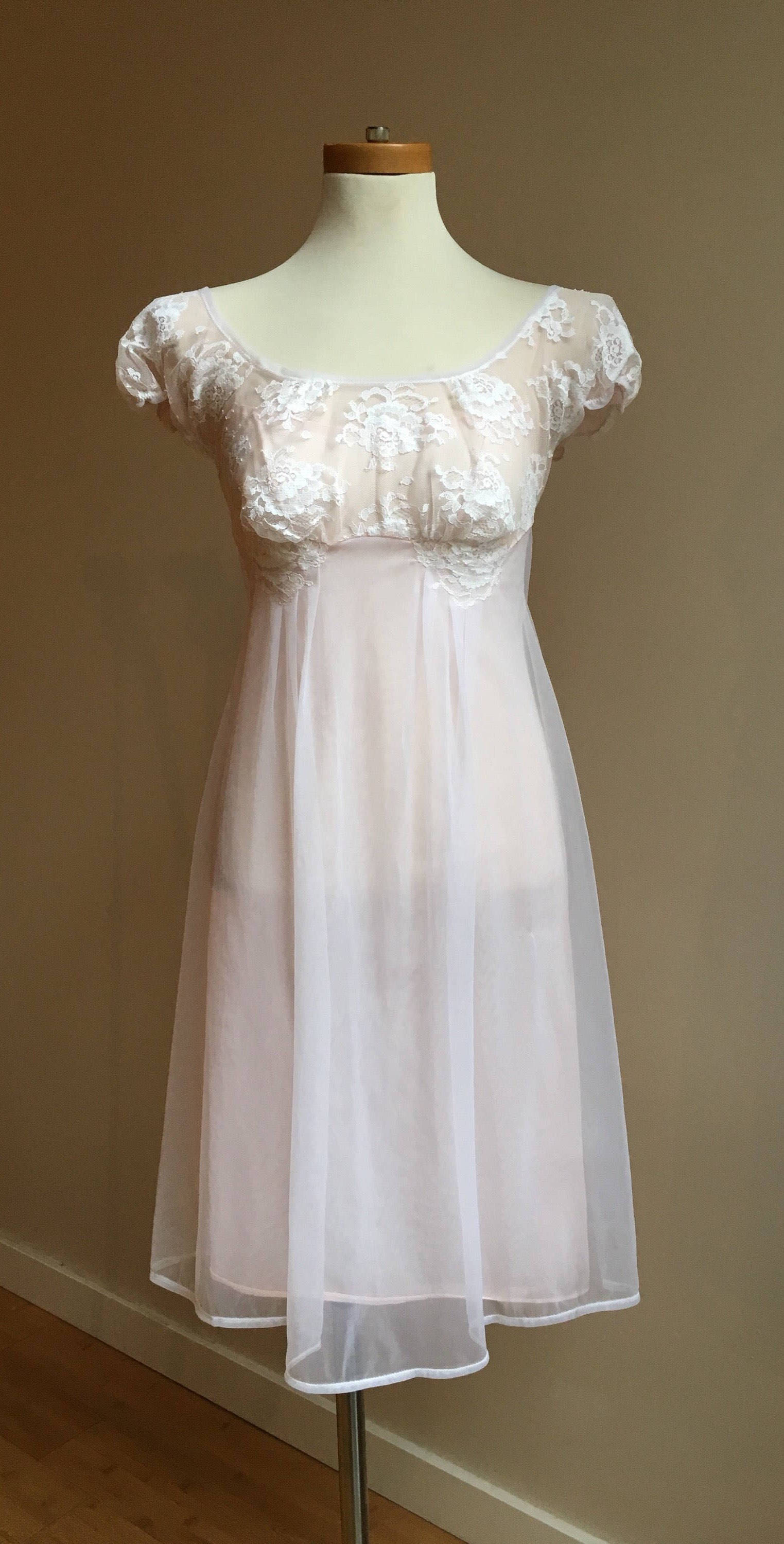 sheer pink babydoll dress