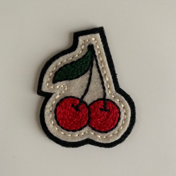 Small two red cherries patch