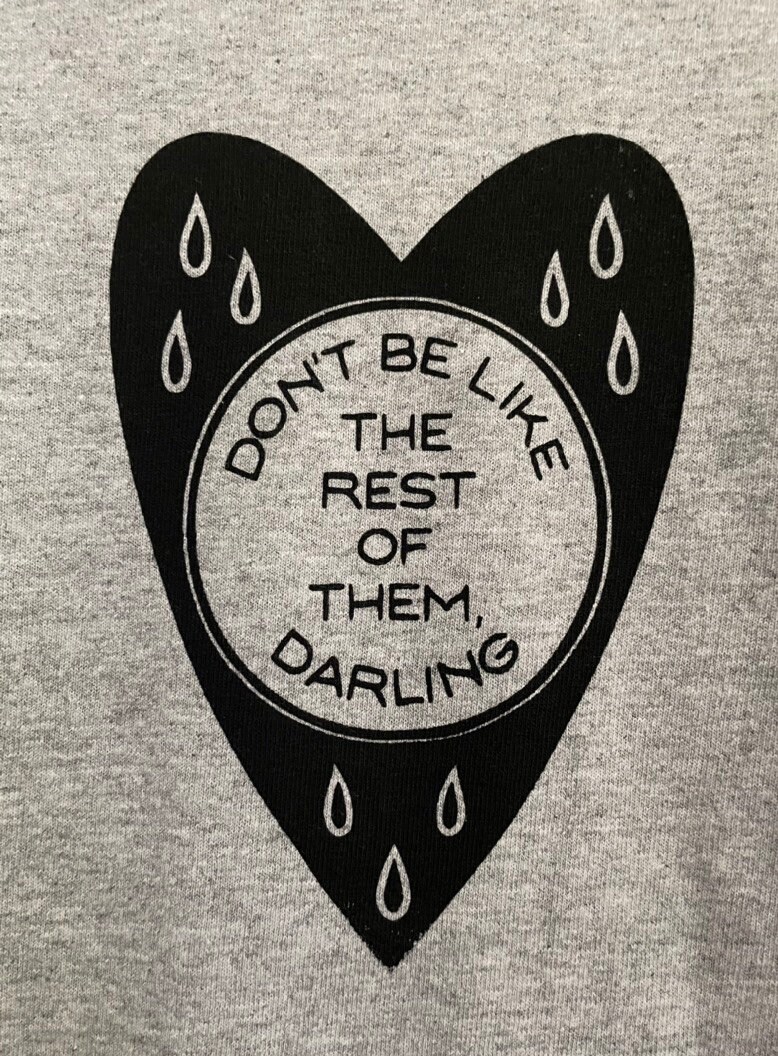 Discover Dont Be Like The Rest womens cut gray cotton tee