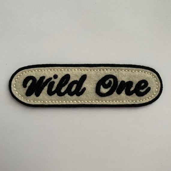 'Wild One' vintage motorcycle style cursive patch