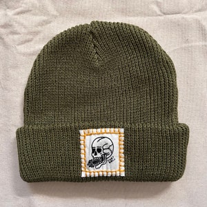 Fast Doll unisex ribbed knit skull beanies Java brown, Cactus green, classic black image 4