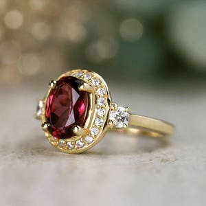 ONE-OF-A-KIND: Spinel and Diamond Engagement Cocktail Ring | Etsy