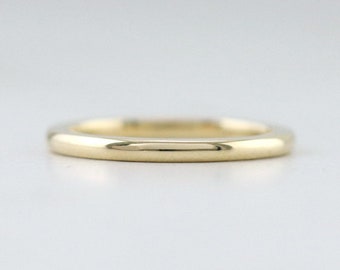 Stackable Thin Gold Ring | Wedding Band | Solid 14K Gold | Fine Jewelry | Free Shipping