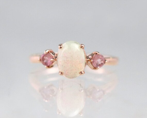 8x6mm Natural Oval Opal With Blush Pink 