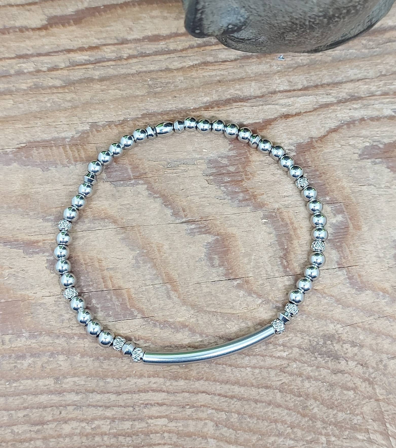 Dainty Bracelet Stainless Steel Bracelets Stainless Beads Etsy