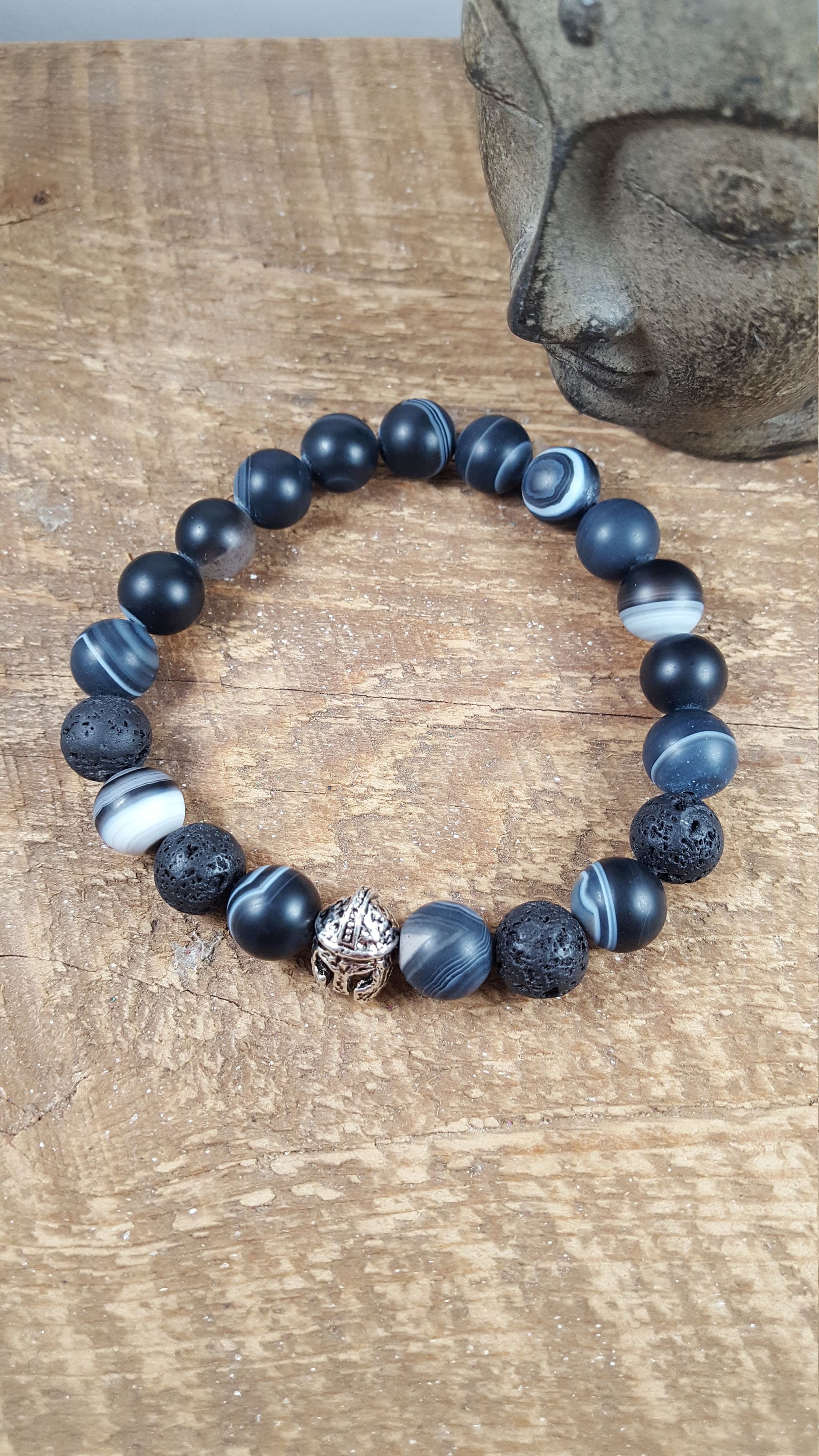 Mala Beads Men's Mala Bracelet Men's Black Agate Etsy UK